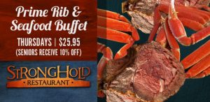 Prime Rib & Seafood buffet promotion