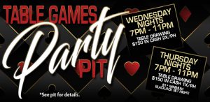 Prairie Wind Casino Table Games Party Pit promo
