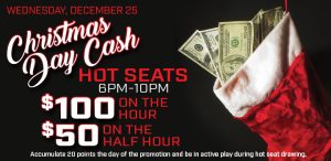 Prairie Wind Casino Christmas Day Cash promo