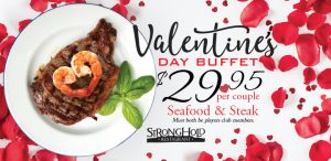 Prairie Wind Casino restaurant Valentine's Day 2020 buffee special