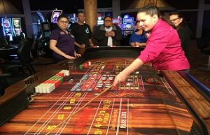 Prairie Wind Casino employee at roulette table