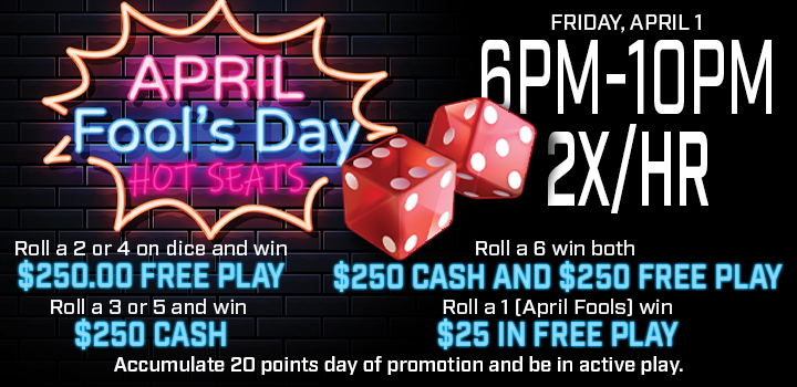 April Fool's Day Hot Seats at Prairie Wind Casino