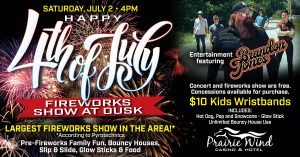 Prairie Wind Casino 2022 Fireworks Show featuring Brandon Jones