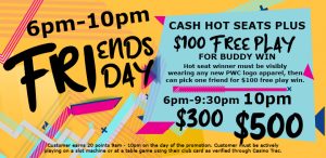 Friendsday Hot Seats Prairie Wind Casino Promotion