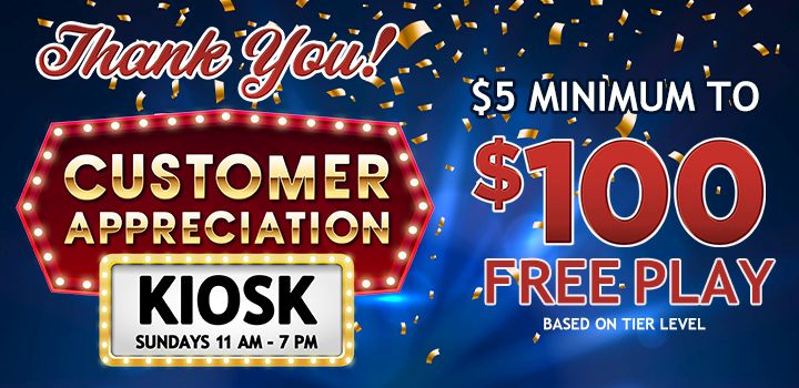 Customer Appreciation Kiosk Promo at Prairie Wind Casino