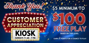 Customer Appreciation Kiosk at Prairie Wind Casino
