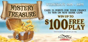 Mystery Treasure Wednesday Promo at Prairie Wind Casino