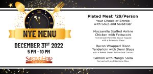 New Year's Eve Menu at Stronghold Restaurant