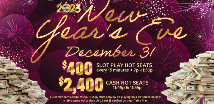 New Year's Eve Hot Seats at Prairie Wind Casino