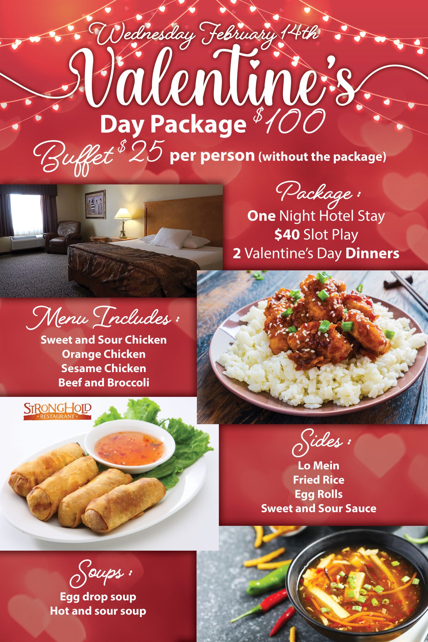 PWC Valentine's Day Package with Menu